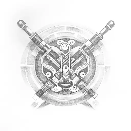 band around bicep tattoo design idea