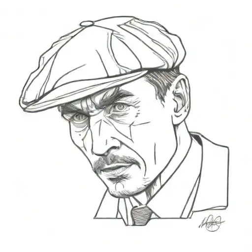 Peaky Blinders portrait tattoo design idea