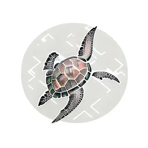 mahori sea turtle tattoo design idea