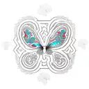 taino culture  to make a memoriam tattoo with a timepiece,hibiscus flower,butterfly,cherry blossom and marine symbol sle tattoo design idea