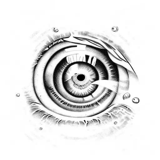 dive into the big eye tattoo design idea