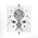 maya hand tattoo design idea