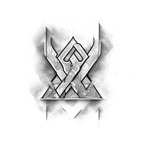 Y,R,N,K letters tattoo design idea