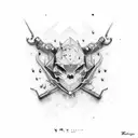Y,R,N,K letters tattoo design idea