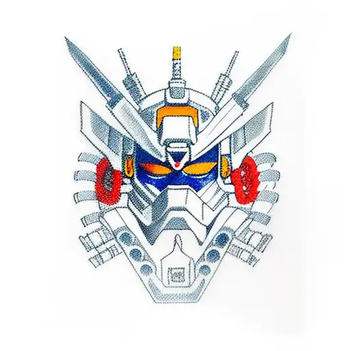 gundam headband  tattoo design idea