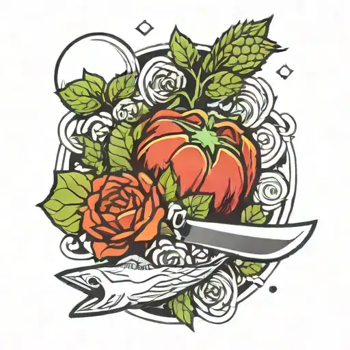 hops, chef knife, Mac miller circles flower, space tattoo design idea