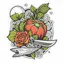 hops, chef knife, Mac miller circles flower, space tattoo design idea