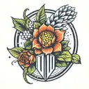 hops, chef knife, Mac miller circles flower, space tattoo design idea