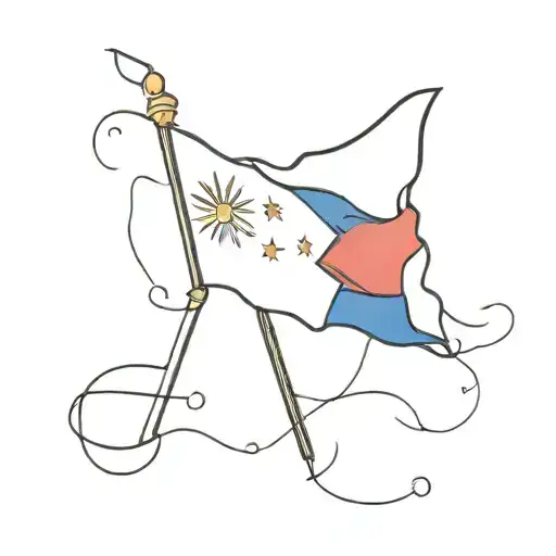 Philippine flag tattoo design idea