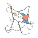 Philippine flag tattoo design idea