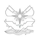 Philippine flag tattoo design idea