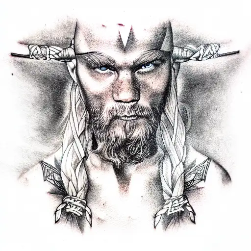 Russia Viking  tattoo design idea