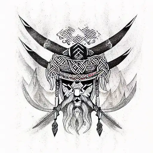 Russia Viking  tattoo design idea