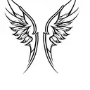 angel wings with diablo  tattoo design idea