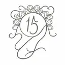 Maia word with number 13 and sun and moo  tattoo design idea