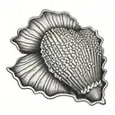 scallop shell pattern tattoo design idea