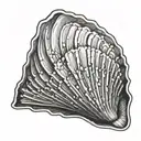 scallop shell pattern tattoo design idea