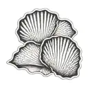 scallop shell pattern tattoo design idea