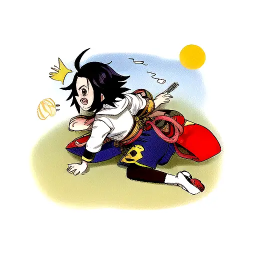 Tanjiro a punto de dar la respiración del sol tattoo design idea