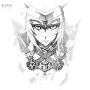 Combine elements from your favorite anime and the middle ages in a unique design. tattoo design idea