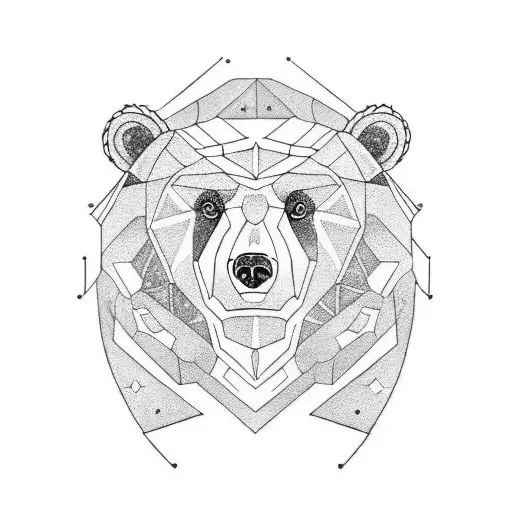 Bear sword worrior sapphire  tattoo design idea