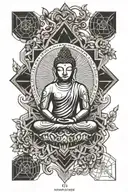 Buddhist tattoo design idea