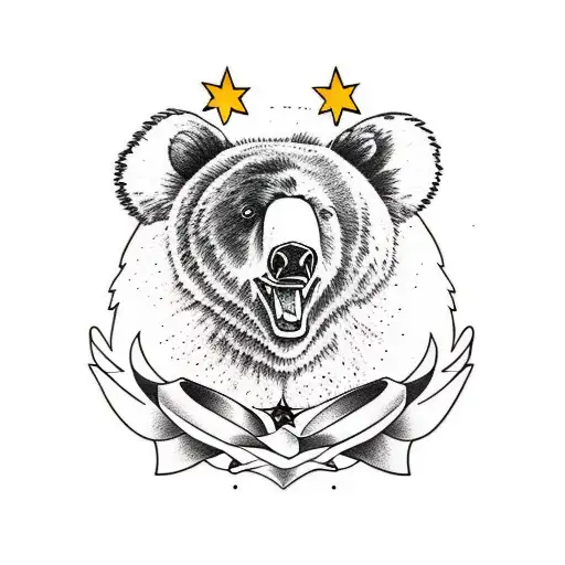 black bear bundy bear koala tattoo design idea