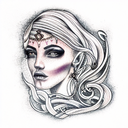 Virgo maiden tattoo design idea