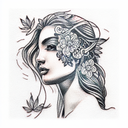 Virgo maiden tattoo design idea