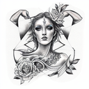 Virgo maiden tattoo design idea