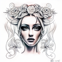 Virgo maiden tattoo design idea