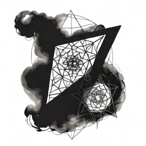 Merging sacred geometry with celestial symbols to represent spiritual ascension tattoo design idea