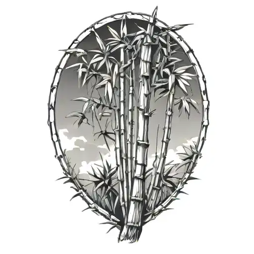 bamboo tree tattoo design idea