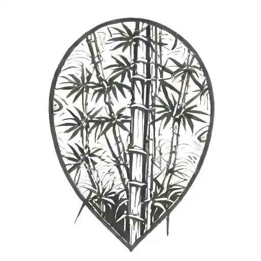 bamboo tree tattoo design idea