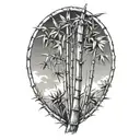 bamboo tree tattoo design idea