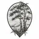 bamboo tree tattoo design idea