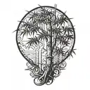 bamboo tree tattoo design idea