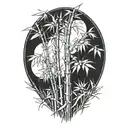 bamboo tree tattoo design idea
