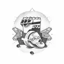 cinema ticket tattoo design idea