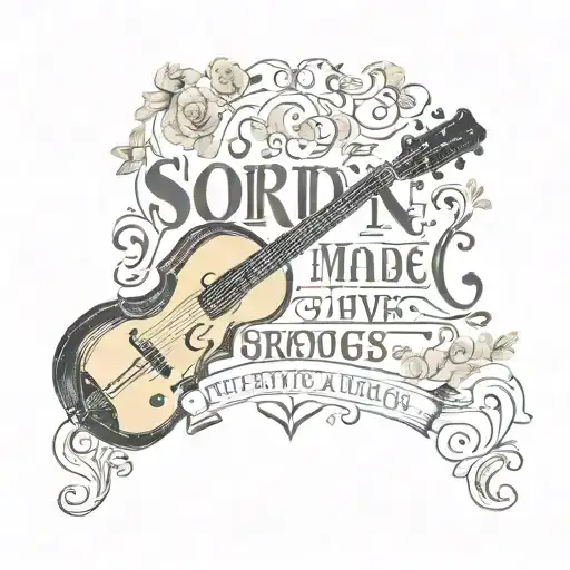 scoripon made from country music love an strength  tattoo design idea