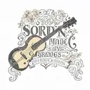 scoripon made from country music love an strength  tattoo design idea