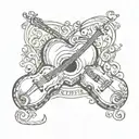 scoripon made from country music love an strength  tattoo design idea