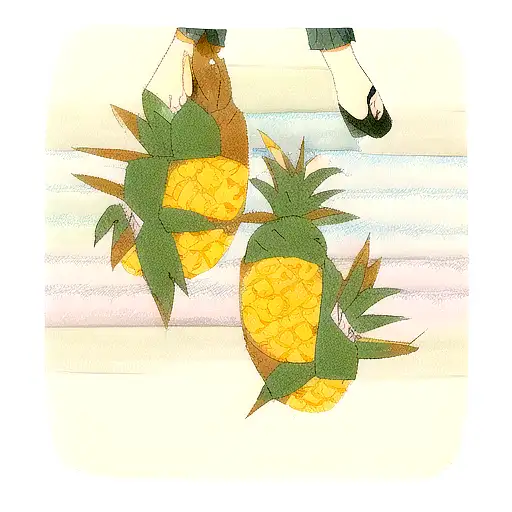 upside down Pineapple tattoo design idea