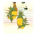 upside down Pineapple tattoo design idea