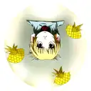 upside down Pineapple tattoo design idea