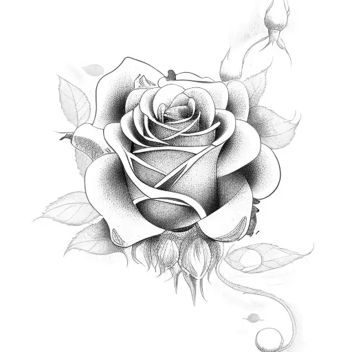 Bible quote with roses tattoo design idea