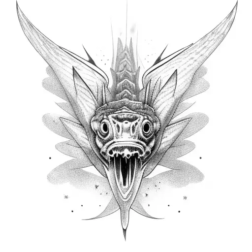 pike fish tattoo design idea
