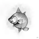 pike fish tattoo design idea