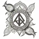 Sobriety symbol integrated tattoo design idea
