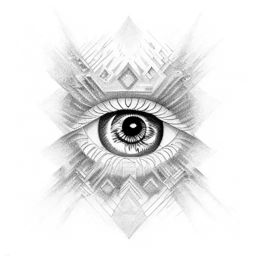 eye in a diamond tattoo design idea